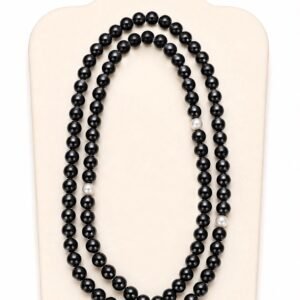 Black Bead Long Chain