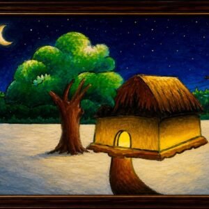 Hut Under the Crescent Moon