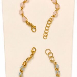Pale Stone Bracelet Pair