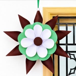 Paper Flower Door Hanging