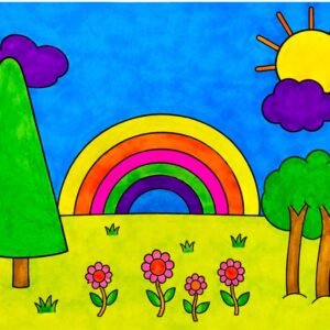 Rainbow Over the Meadow