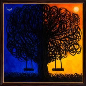 Scribble Trees at Dusk