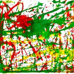 Splatter in Green and Red
