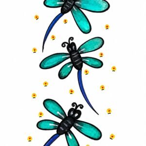 Three Dragonflies